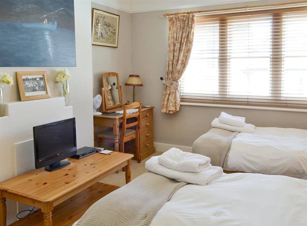 Comfortable twin bedroom at Pax in St. Margarets at Cliffe, near Dover, Kent, England