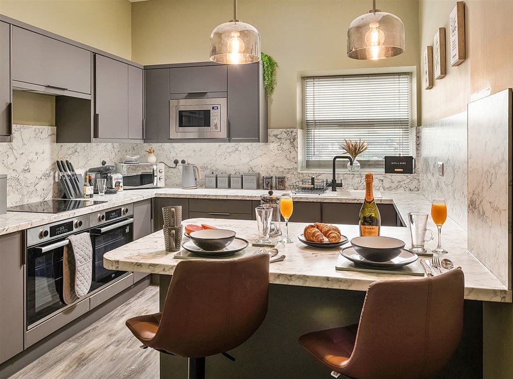 Kitchen/diner at Peace Retreats in Pwllheli, Gwynedd