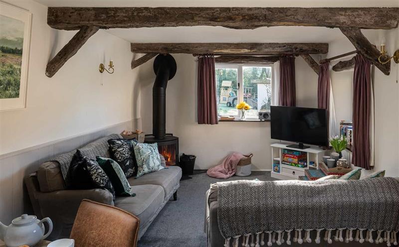 This is the living room at Peacock Cottage, Combe Martin