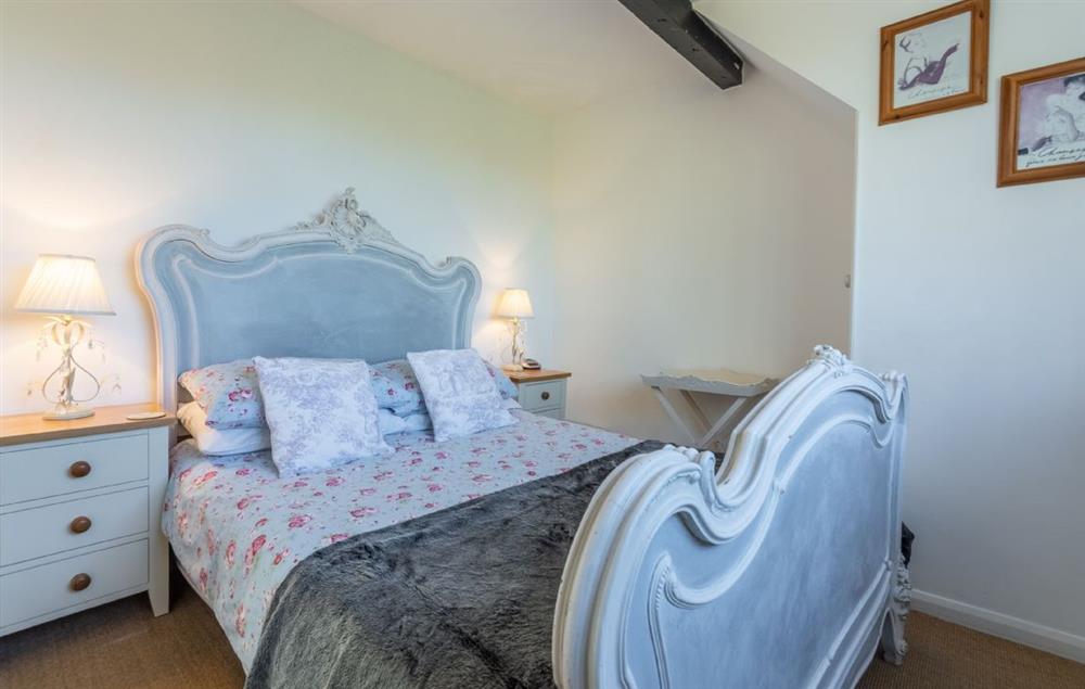 Bedroom two with 4’6 double bed at Peak Hill Cottage, Theberton