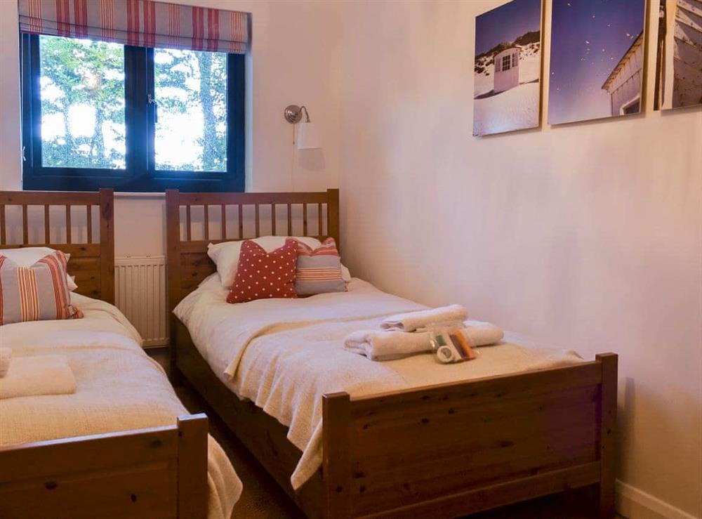 Twin bedroom at Peakaboo in Sidmouth, Devon., Great Britain