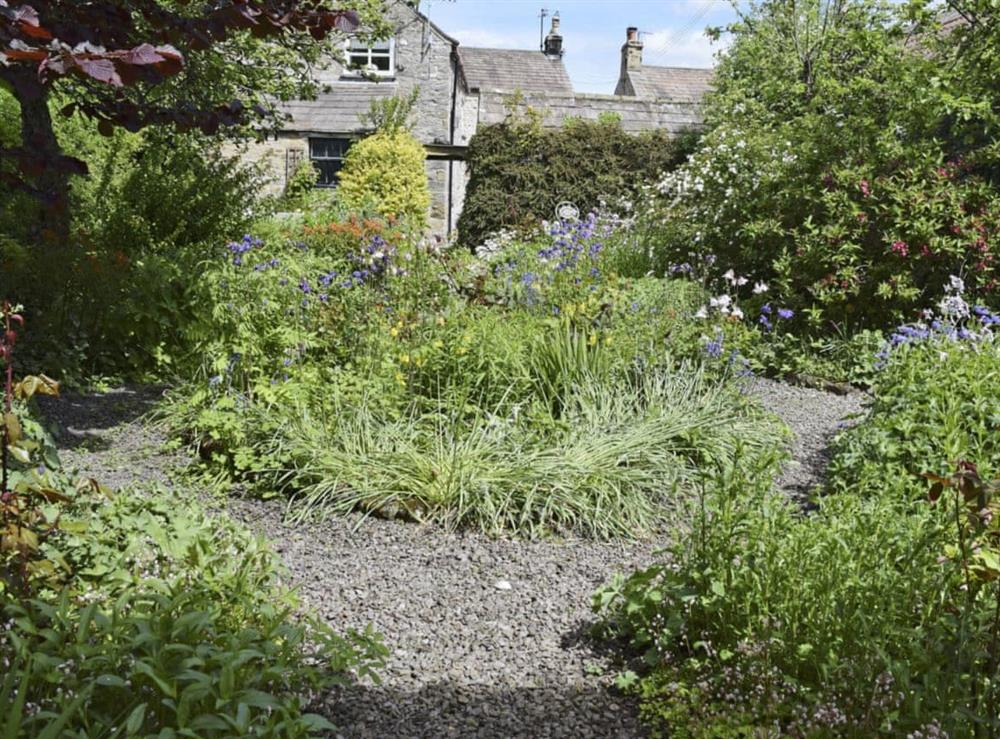 Enclosed mature garden at Pear Tree Cottage and The Granary in East Witton, near Leyburn, North Yorkshire