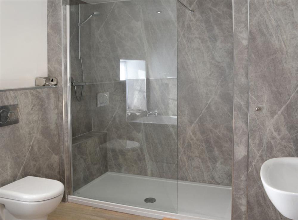 Large walk-in shower cubicle at Pear Tree Cottage and The Granary in East Witton, near Leyburn, North Yorkshire