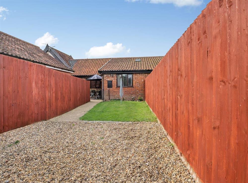 Garden at Pear Tree Cottage in Banham, Norfolk