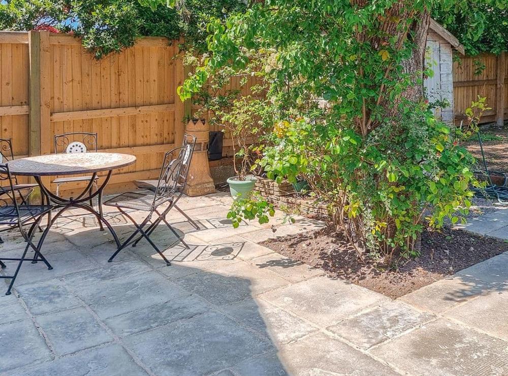 Patio at Pear Tree Cottage in Bath, Avon