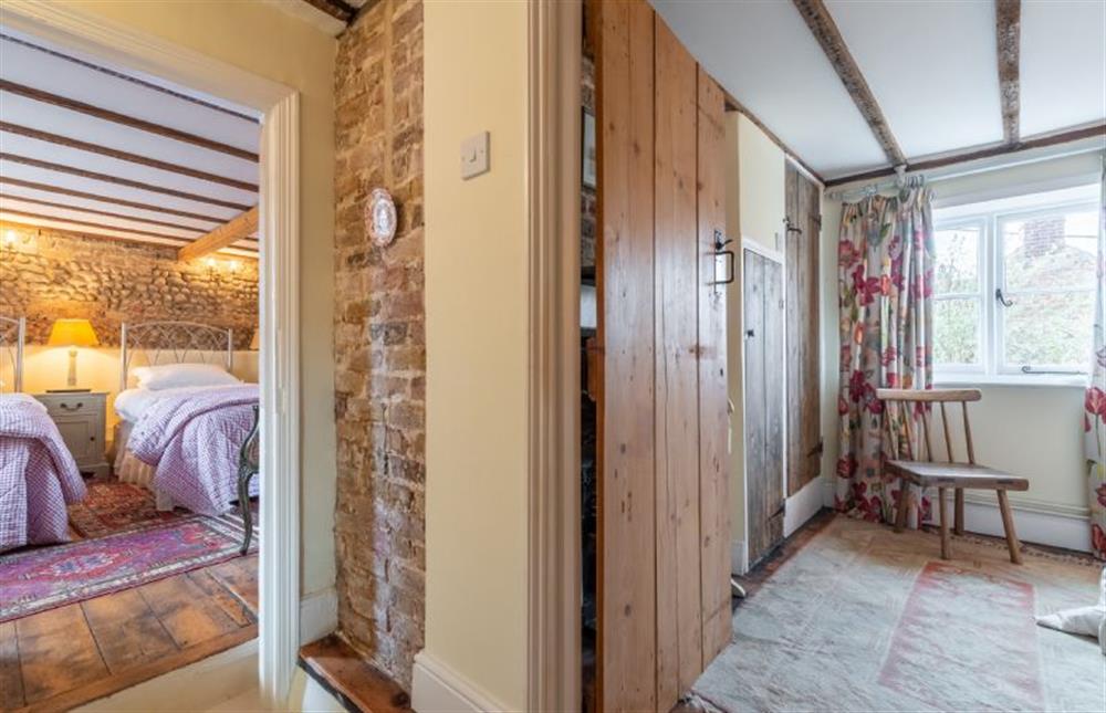 View of bedrooms from the landing at Pear Tree Cottage, Blakeney near Holt
