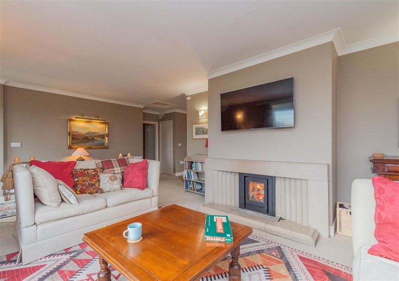 The living area at Pear Tree Cottage, Pulverbatch near Longden
