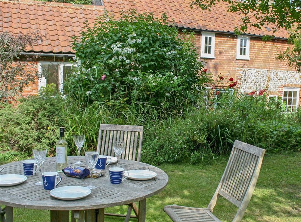 Garden at Pear Tree Cottage in Wenhaston, near Southwold, Suffolk