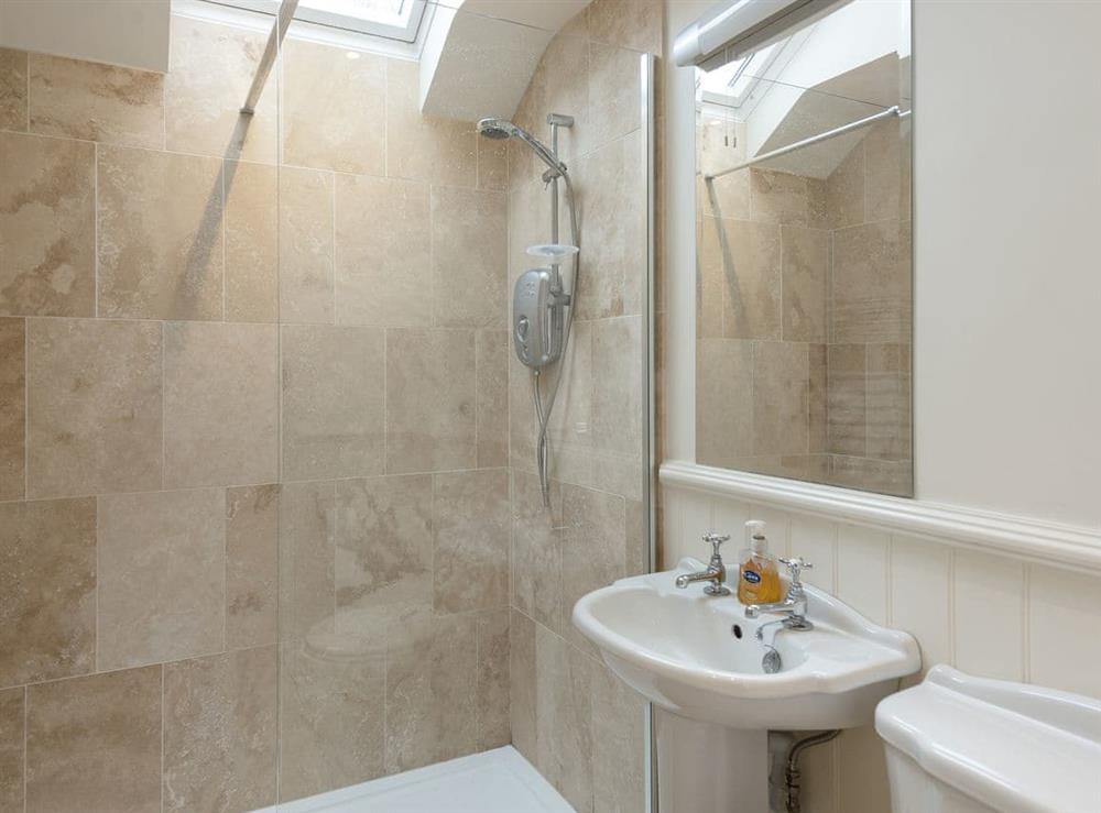 Shower room in annexe at Pear Tree Cottage in Wenhaston, near Southwold, Suffolk