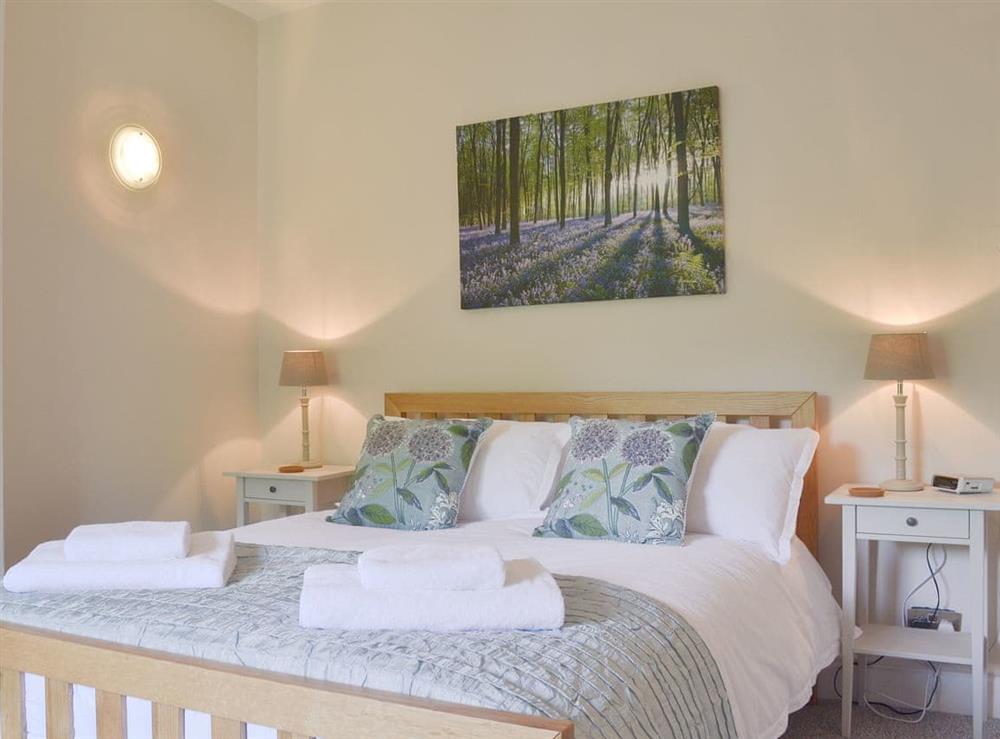 Comfortable double bedroom at Pear Tree Cottage in Wirksworth, near Matlock, Derbyshire