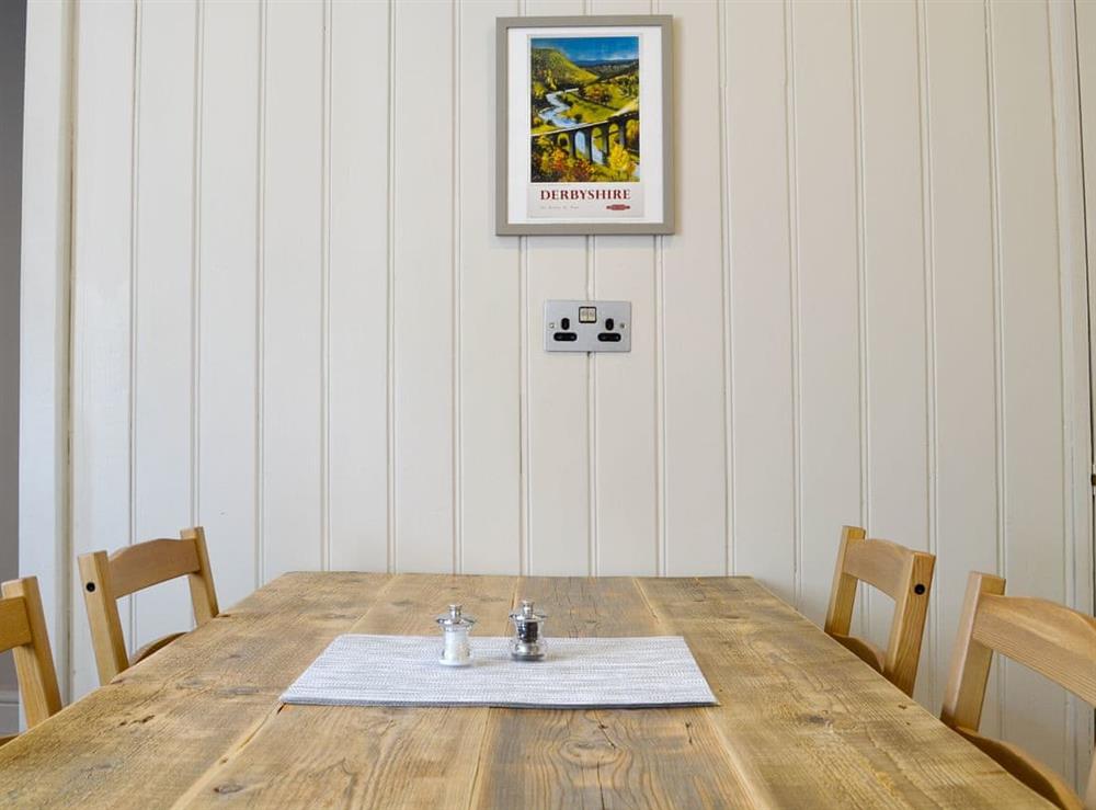 Ideal dining area at Pear Tree Cottage in Wirksworth, near Matlock, Derbyshire