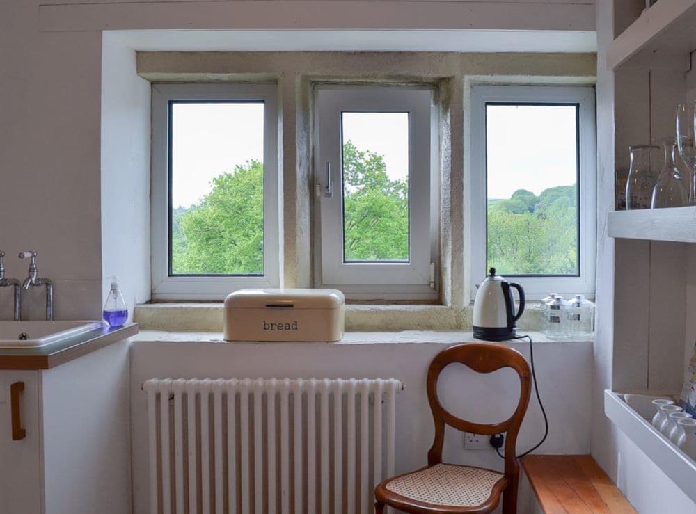Lovely kitchen with wonderful views at Pear Tree House Annexe in Wooldale, near Holmfirth, Yorkshire, West Yorkshire