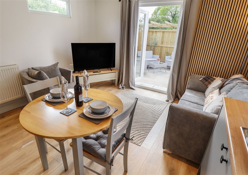 The living area at Pear Tree Lodge, Huttoft