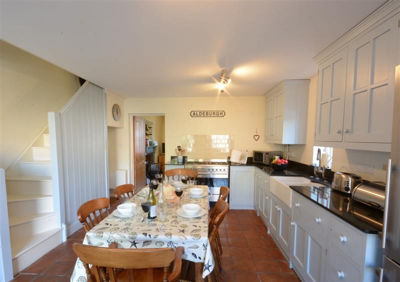 This is the kitchen at Pebble Beach Cottage, Aldeburgh, Aldeburgh