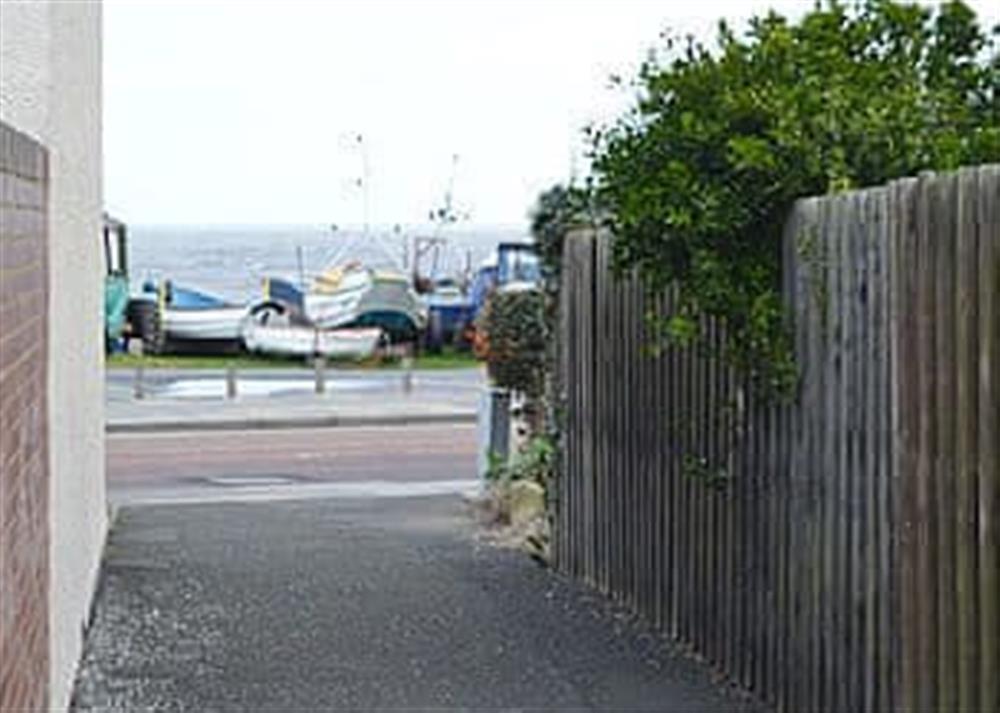 Boat yard/sea front opposite at Pebble Cottage in Cullercoats, near Tynemouth, Tyne And Wear