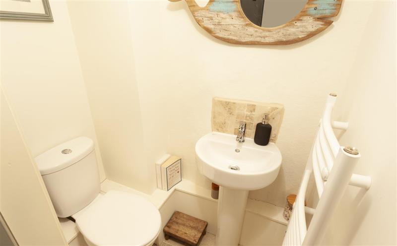 This is the bathroom at Pebble Cottage, Dunster