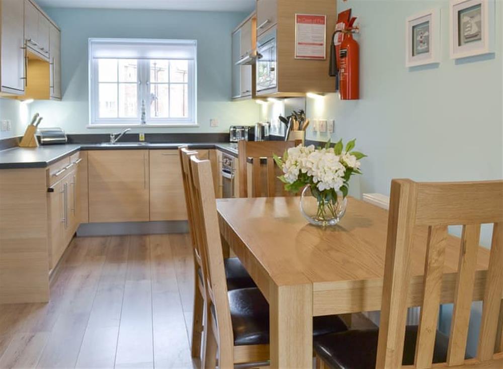Convenient dining area at Pebble Cottage in Near Filey, North Yorkshire