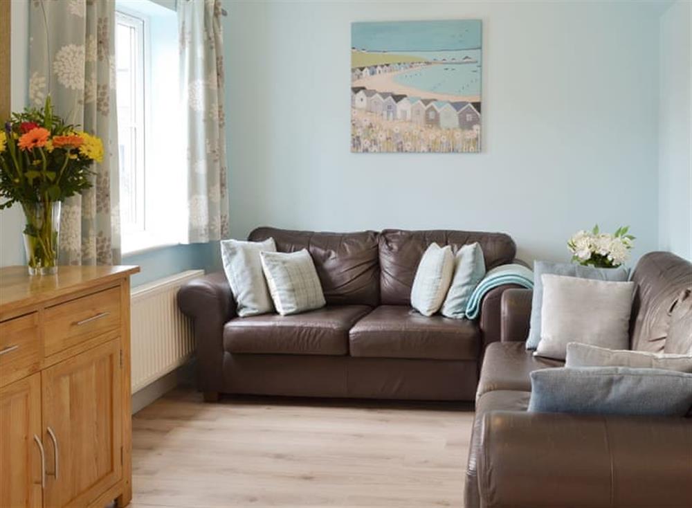 Stylish living area at Pebble Cottage in Near Filey, North Yorkshire