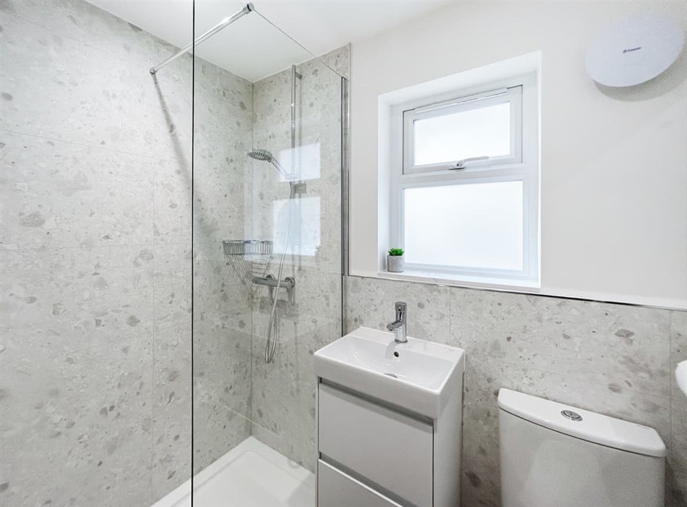 Bathroom at Pebble Hideaway in Worthing, West Sussex