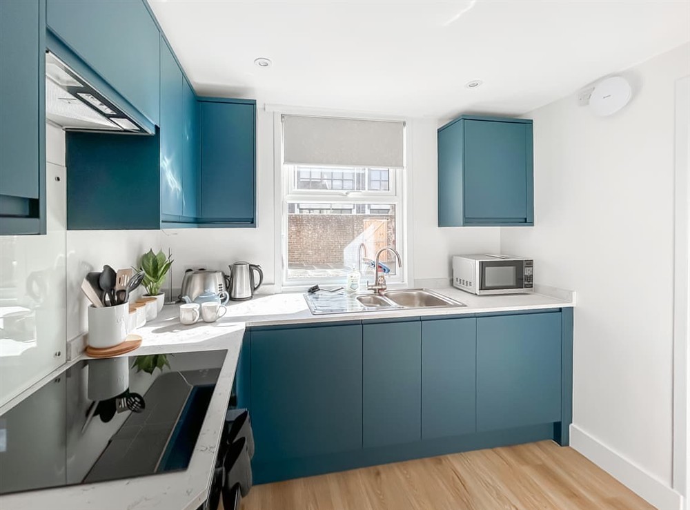 Kitchen at Pebble Hideaway in Worthing, West Sussex