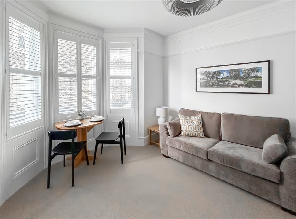 Living area at Pebble Hideaway in Worthing, West Sussex
