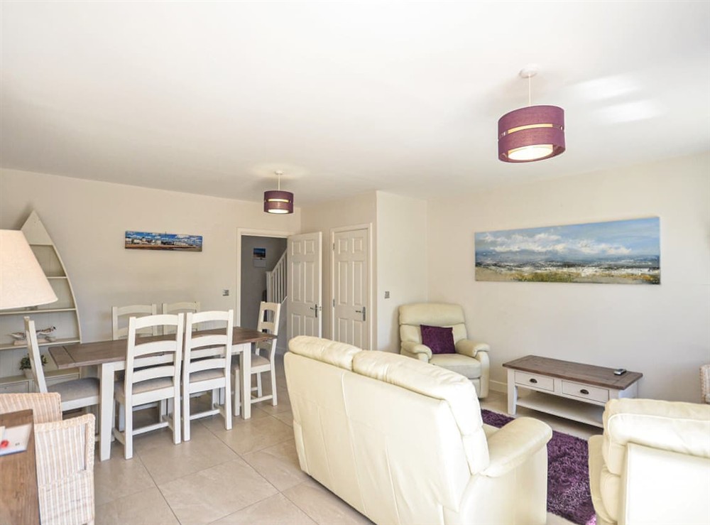 Living area at Pebble House in Goring-by-Sea, West Sussex