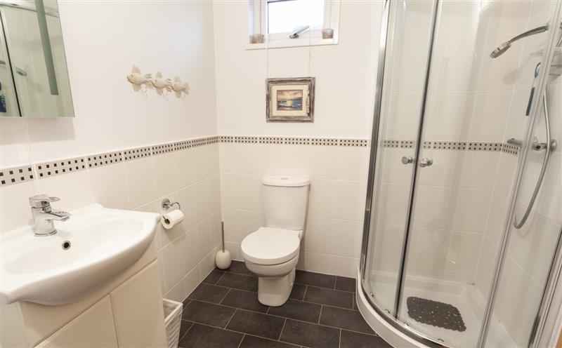 This is the bathroom at Pebble Lodge, Watchet