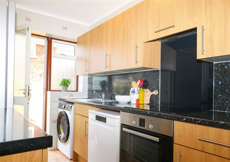 This is the kitchen at Pebble Place, Rustington