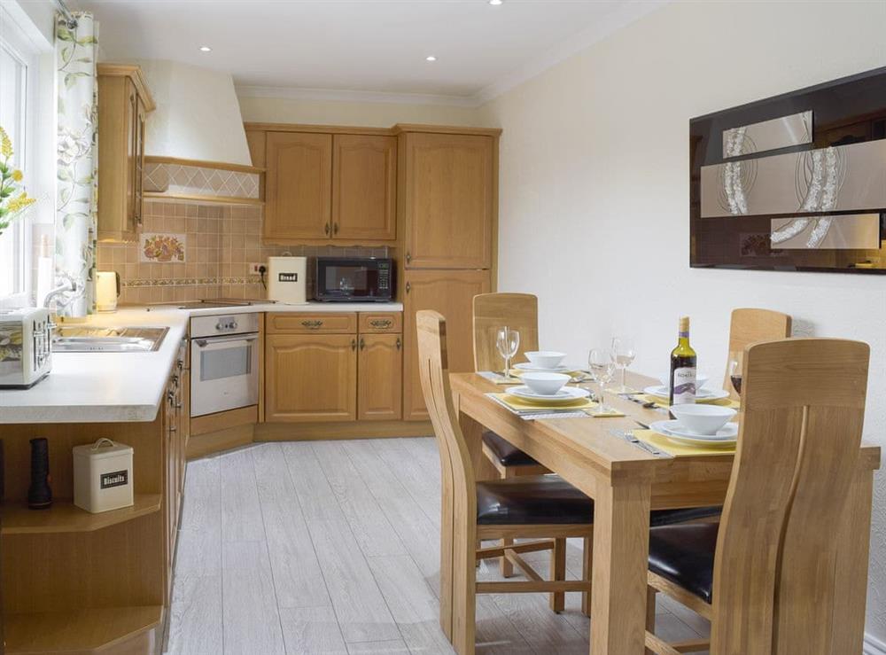 Spacious kitchen and dining room at Pebble Reach in Amroth, near Saundersfoot, Pembrokeshire, Dyfed