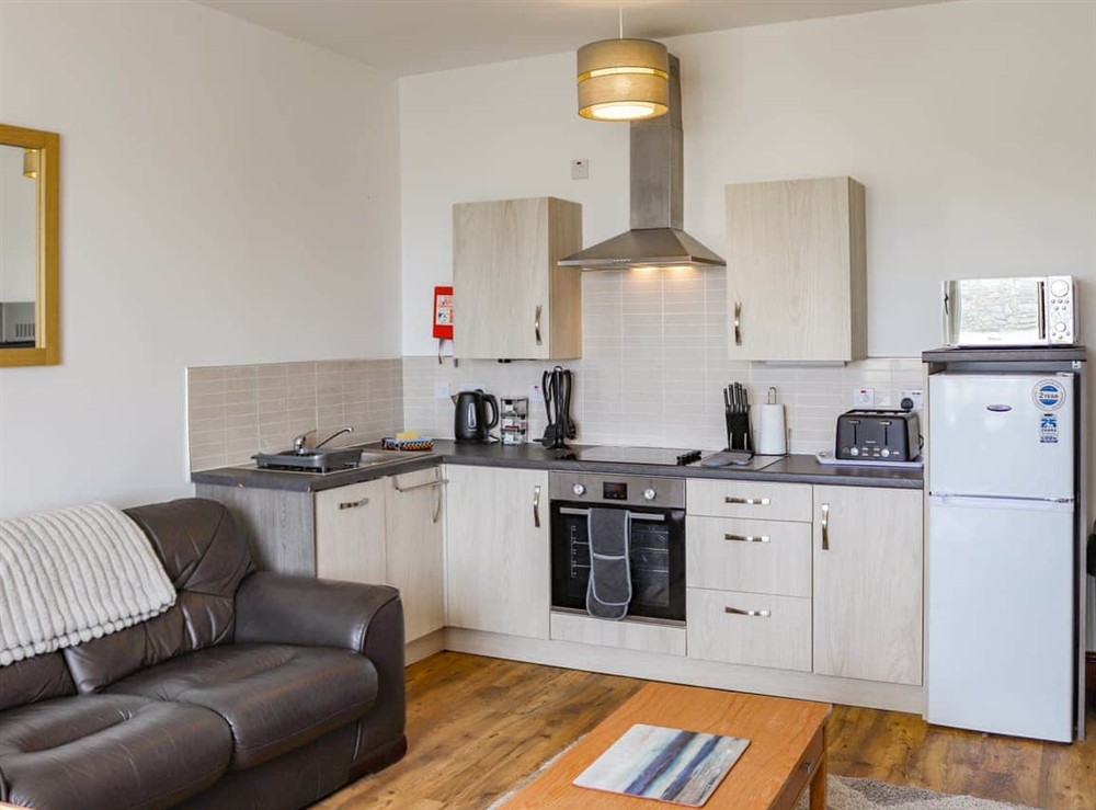 Kitchen area at Pebbles in Caernarfon, Gwynedd