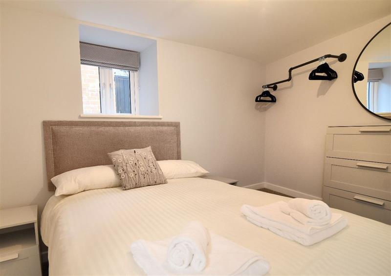 This is the bedroom at Pebbles, Lyme Regis