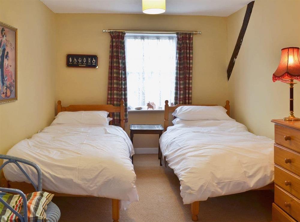 Twin bedroom at Pebbles in Lympstone, near Exmouth, Devon