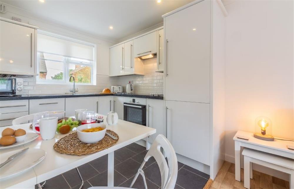 First floor: The Kitchen area is well-equipped at Pebblesden, Hunstanton