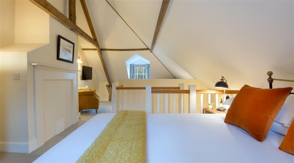 The open-plan bedroom and sitting room at Peckover Stable Lodge in Wisbech, Cambridgeshire