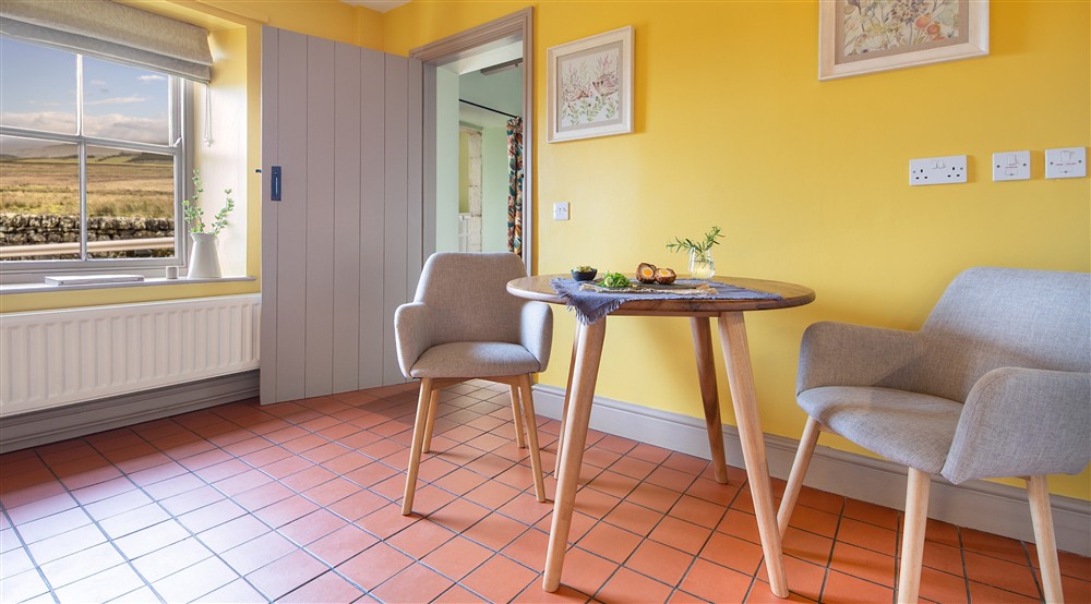 The table for two in the kitchen at Peel Cottage in Hexham, Northumberland