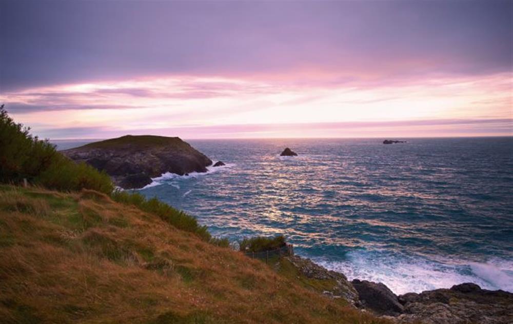The lighthouse is located on a headland between the sandy beaches of Harlyn and Constantine Bays, four miles west of Padstow