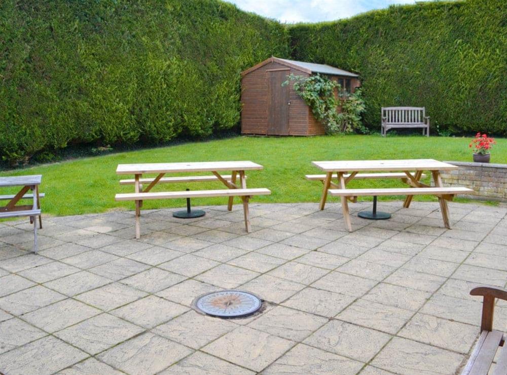 Large patio area at Pembroke House in Happisburgh, Norfolk