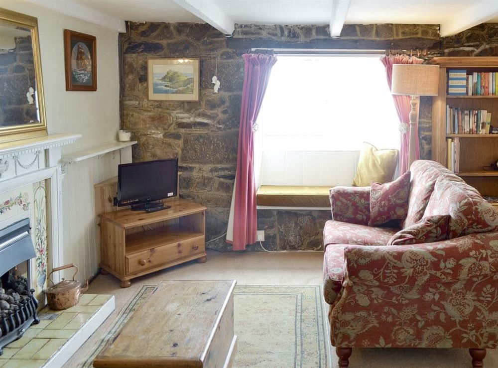 Characterful living room at Pen Camneves in Newlyn, near Penzance, Cornwall