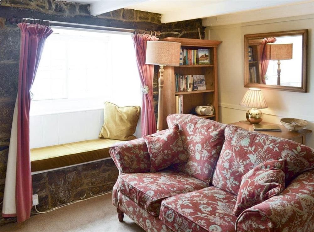 Charming living room at Pen Camneves in Newlyn, near Penzance, Cornwall