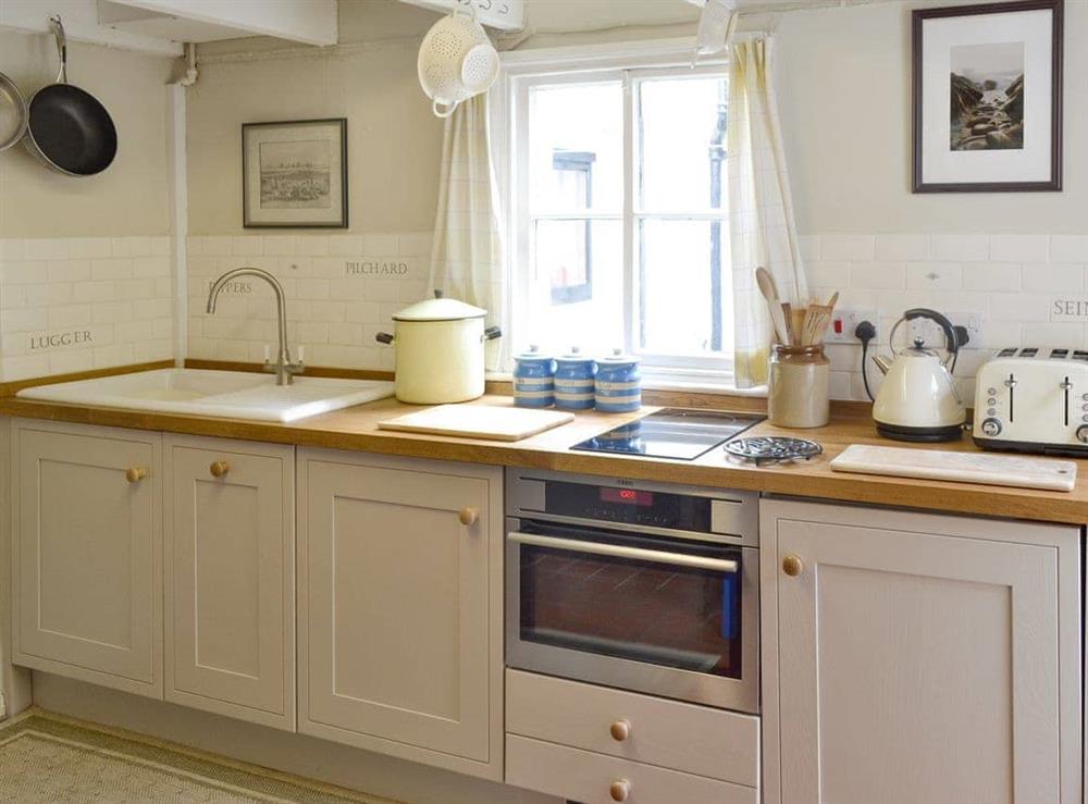 Well-equipped kitchen at Pen Camneves in Newlyn, near Penzance, Cornwall