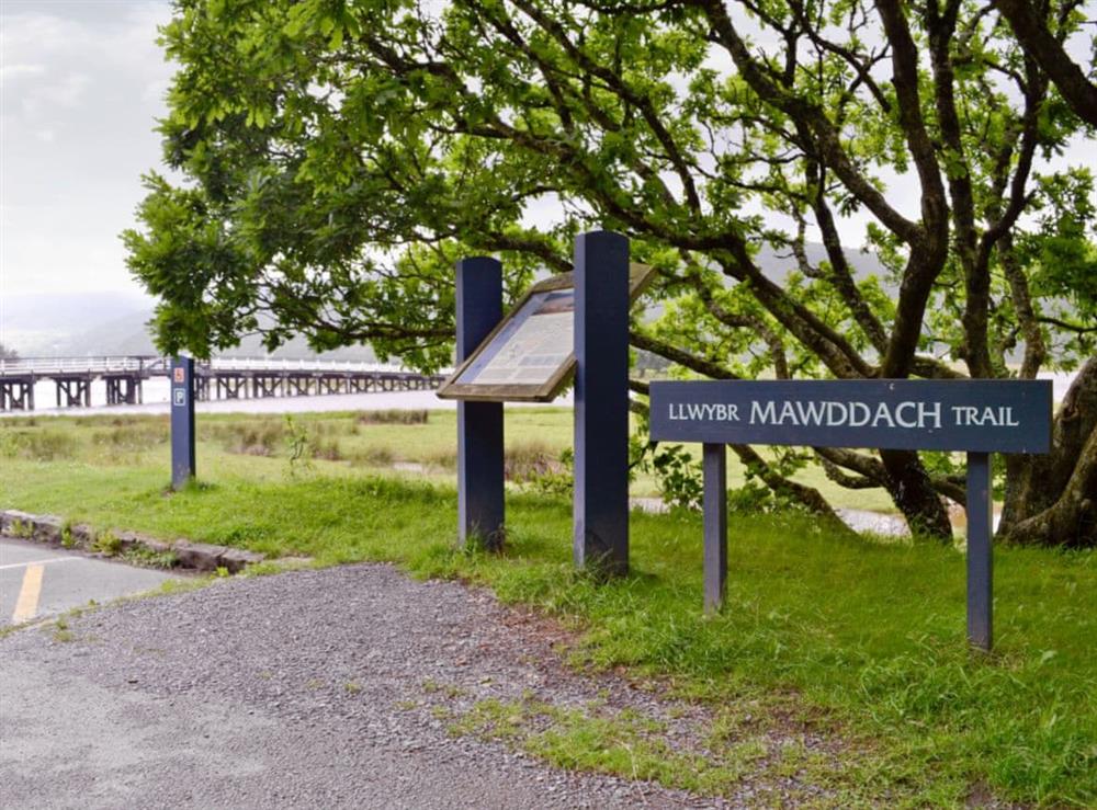 The Mawddach trail & toll bridge at Pen Glan in Penmaenpool, near Dolgellau, Gwynedd