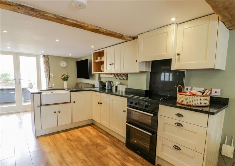 This is the kitchen at Pen Y Bont Ucha, Glanwydden near Penrhyn Bay