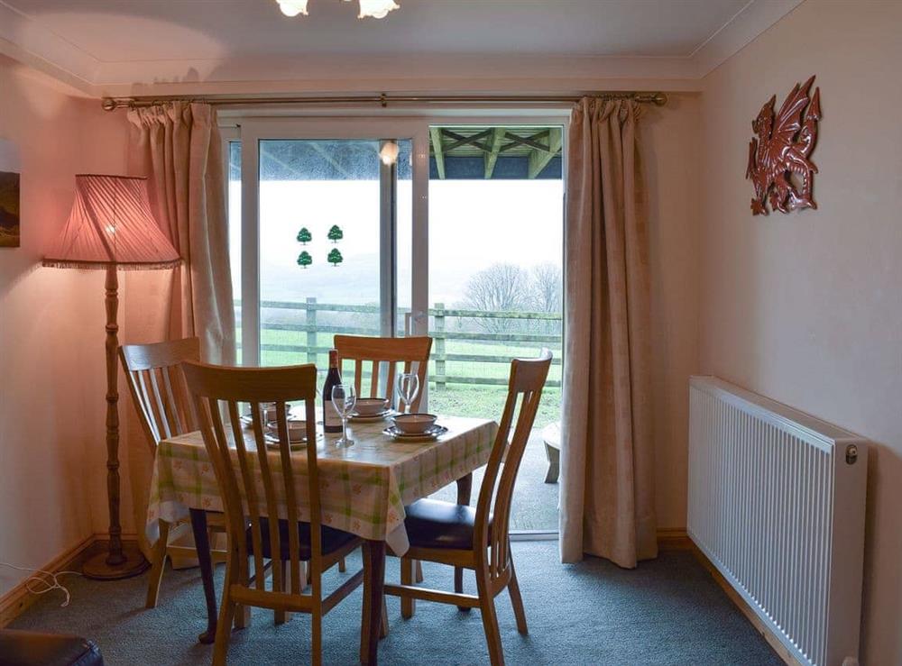 Dining area at Pen Y Bryn Apartment in Manordeilo, near Llandeilo, Dyfed