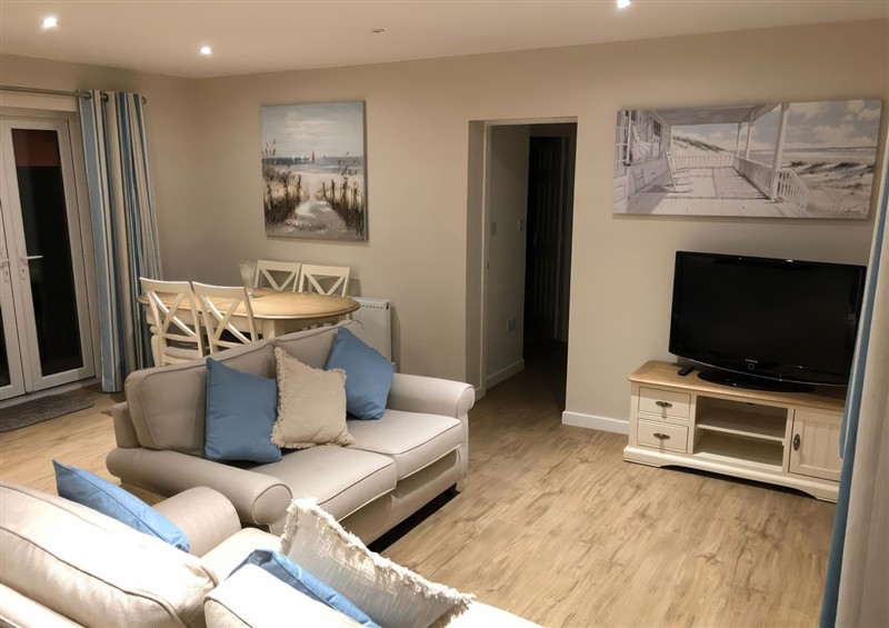 This is the living room at Pen Y Ffrith Lodge, Prestatyn