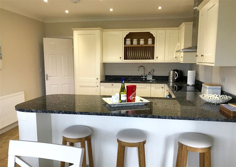 The kitchen at Pen Y Frith Bungalow, Prestatyn