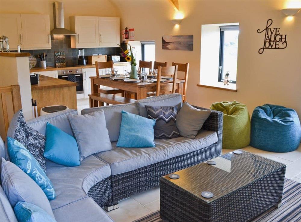 Open plan living/dining room/kitchen at Pen Yr Allt in Llanfaelog, near Rhosneigr, Gwynedd