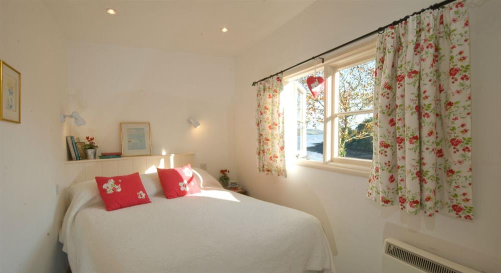 The double bedroom at Penarvon Cabin in Helston, Cornwall