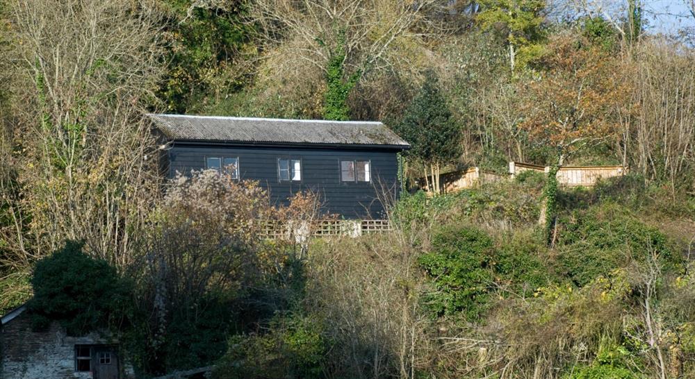 The exterior of Penarvon Cabin, Cornwall at Penarvon Cabin in Helston, Cornwall