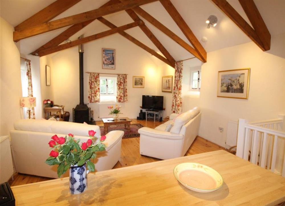Comfortable living space at Penberthy Barn in St Ives