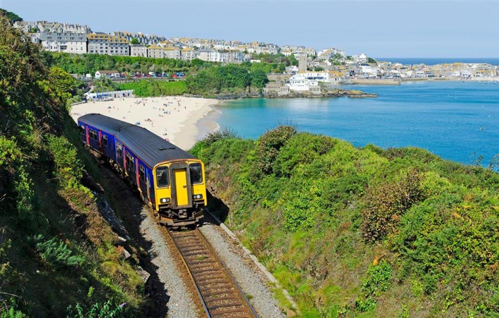 St Ives coast train  at Penberthy Barn in St Ives